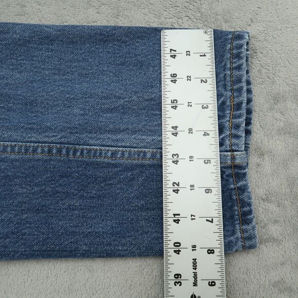 Levi's 505 Jeans Mens Size 36x32 Blue Regular Straight 100% Cotton Denim Pants - Picture 4 of 16